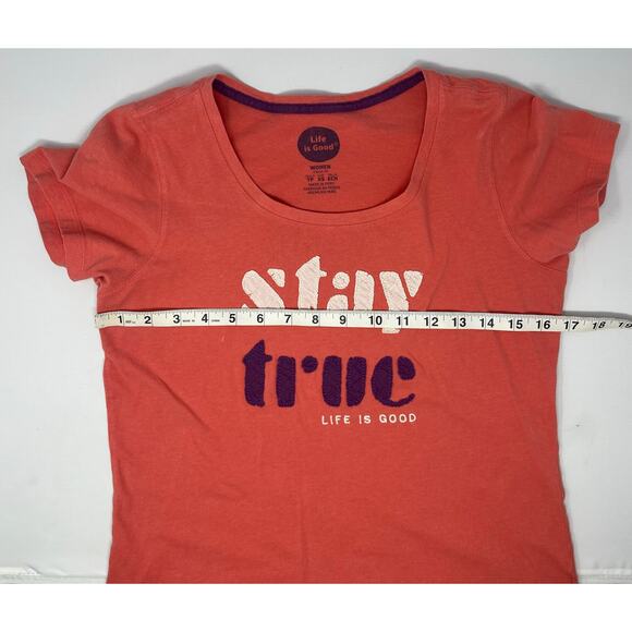 Life is Good Stay True Women's Classic Fit Applique Size XL Pre-Owned fair - Picture 4 of 9